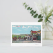 Touristen, die nach Tijuana abreisen Postkarte (Stehend Vorderseite)