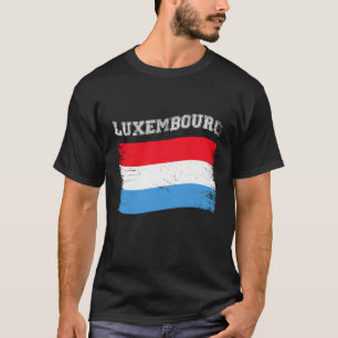Touristen-Ferienziel Luxemburg-Flagge T-Shirt