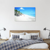 Touristen gehen am Cancun Strand Leinwanddruck (Insitu (Schlafzimmer))