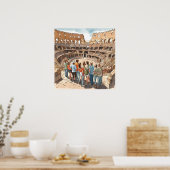 Touristen im Kolosseum Rom Poster (Küche)