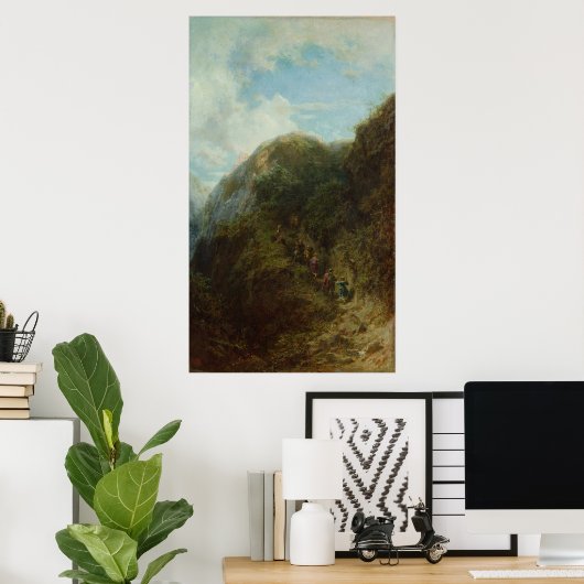 Touristen in den Bergen Poster (Heimbüro)