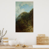 Touristen in den Bergen Poster (Küche)