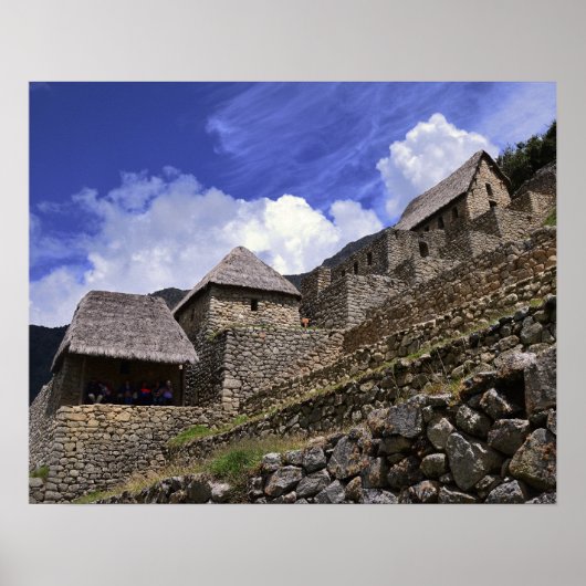 Touristen in Machu Picchu Poster (Vorne)