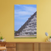 Touristen klettern auf Ruinen von El Leinwanddruck (Insitu (Wohnzimmer))