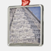 Touristen klettern Treppe von El Castillo, Stein Silbernes Ornament (Links)