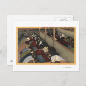 Touristen mit Blick auf die U-Boot-Gärten Postkarte (Vorne/Hinten)