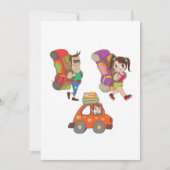 Touristen mit Rucksäcken für die Einladung (Vorderseite)