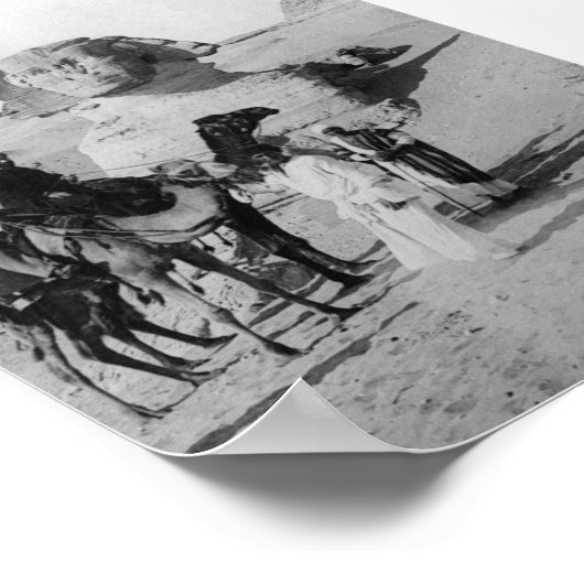 Touristen mit Sphinx Poster (Ecke)