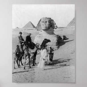 Touristen mit Sphinx Poster