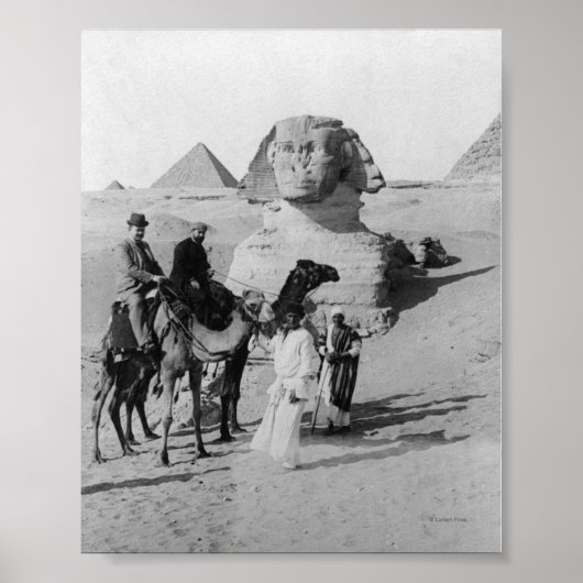 Touristen mit Sphinx Poster (Vorne)