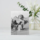 Touristen mit Sphinx Postkarte (Stehend Vorderseite)