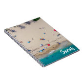 Touristen Sonnenbad Foto mit Monogramm Name Notizblock (Rechte Seite)