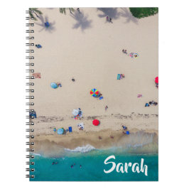 Touristen Sonnenbad Foto mit Monogramm Name Notizblock