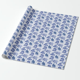 Touristenattraktion blau geschenkpapier