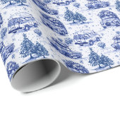 Touristenattraktion | blau geschenkpapier (Rolleneckpunkt)