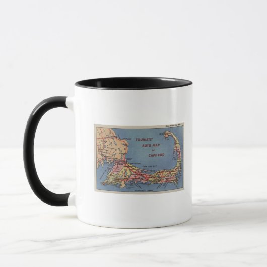 Touristenkarte Auto Cape Cod Tasse (Links)