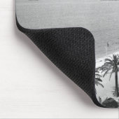 Touristenkomplex Blick auf das Meer B&W Mousepad (Ecke)