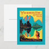Touristenplakat - Yosemite Nat'l Park, CA Postkarte (Vorne/Hinten)