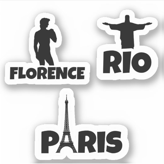 Touristenplätze Aufkleber (Vorderseite)