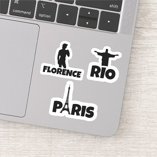 Touristenplätze Aufkleber (Detail)