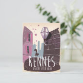 Touristenposter Rennes France Postkarte (Stehend Vorderseite)