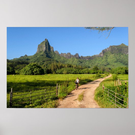 Touristenradfahren auf dem Poster "Moorea" (Vorne)