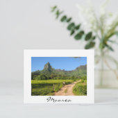 Touristenradfahren auf der weißen Postkarte von Mo (Stehend Vorderseite)