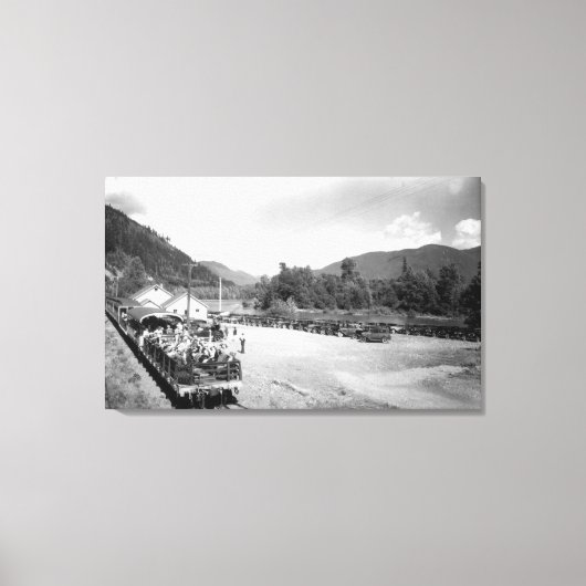 Touristenzug des Skagit-Projekts Leinwanddruck (Vorderseite)