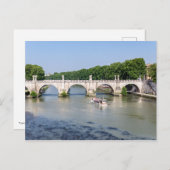 Touristische Bootspässe unter Ponte Sant'Angelo - Postkarte (Vorne/Hinten)