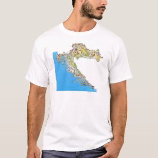Touristische Karte Kroatiens, hrvatska turistička T-Shirt