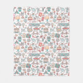 Touristisches Pastellmuster Fleecedecke (Vorderseite)