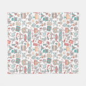 Touristisches Pastellmuster Fleecedecke (Vorderseite (Horizontal))