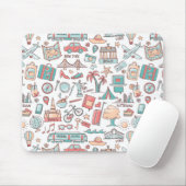 Touristisches Pastellmuster Mousepad (Mit Mouse)