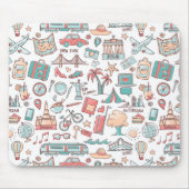 Touristisches Pastellmuster Mousepad (Vorne)