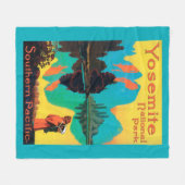Touristisches Plakat - Yosemite Nationalpark, CA Fleecedecke (Vorderseite (Horizontal))