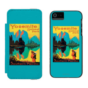 Touristisches Plakat - Yosemite Nationalpark, CA Incipio Watson™ iPhone 5 Geldbörsen Hülle