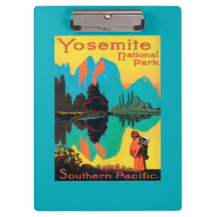 Touristisches Plakat - Yosemite Nationalpark, CA Klemmbrett