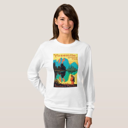 Touristisches Plakat - Yosemite Nationalpark, CA T-Shirt (Vorne ganz)