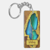 Tourmalin und Gold Inspiriert Schlüsselanhänger (0 (Vorderseite links)