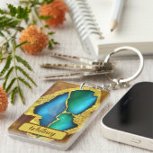 Tourmalin und Gold Inspiriert Schlüsselanhänger (0 (Vorderseite rechts)