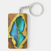 Tourmalin und Gold Inspiriert Schlüsselanhänger (0 (Rückseite)