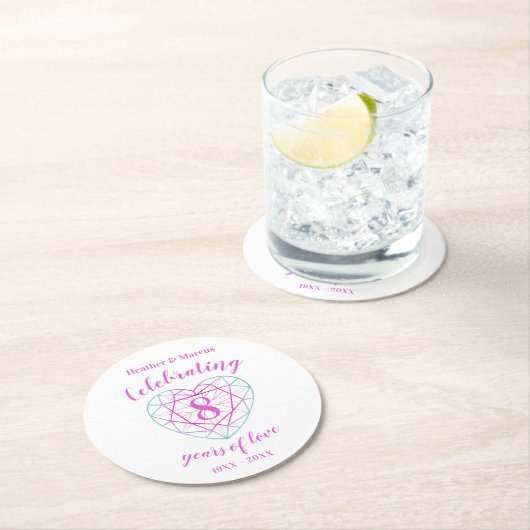 Tourmaline 8 Jahre Liebe Jubiläum Untersetzer (Vor Ort)