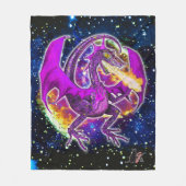 Tourmaline Cosmic Dragon Fleecedecke (Vorderseite)