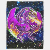 Tourmaline Cosmic Dragon Fleecedecke (Vorderseite)