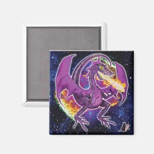 Tourmaline Cosmic Dragon Magnet (Vorderseite/Rückseite)