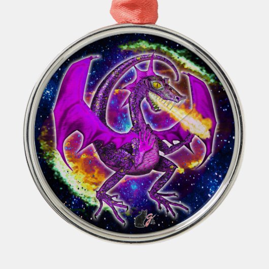 Tourmaline Cosmic Dragon Ornament (Vorne)