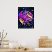 Tourmaline Cosmic Dragon Poster (Küche)