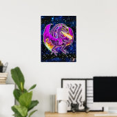 Tourmaline Cosmic Dragon Poster (Heimbüro)