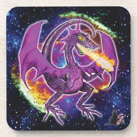 Tourmaline Cosmic Dragon Untersetzer (Vorderseite)