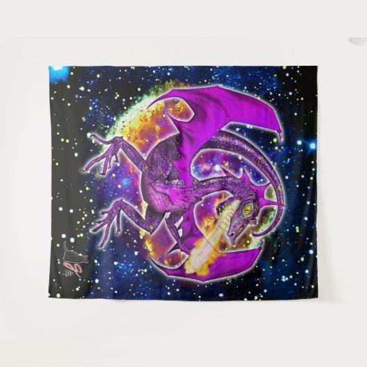 Tourmaline Cosmic Dragon Wandteppich (Vorderseite (Horizontal))